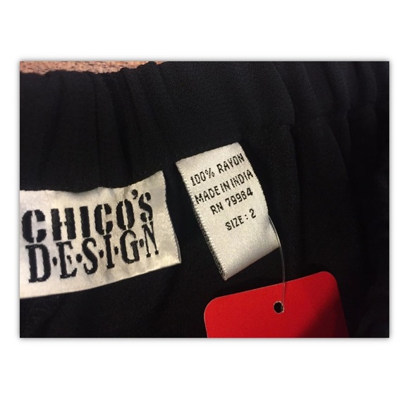 Chico’s/Chaus, set,pant/black,blouse/black/white.: - Picture 12 of 12